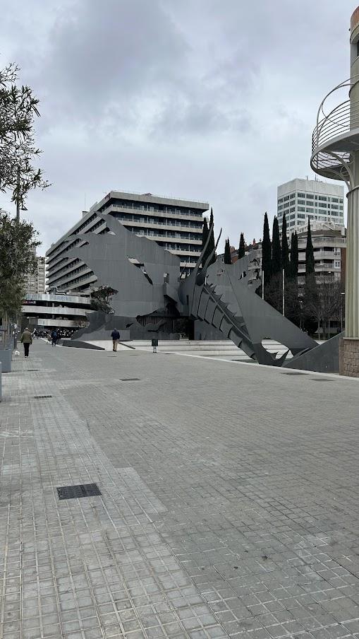 Park next to Barcelona Sants Station